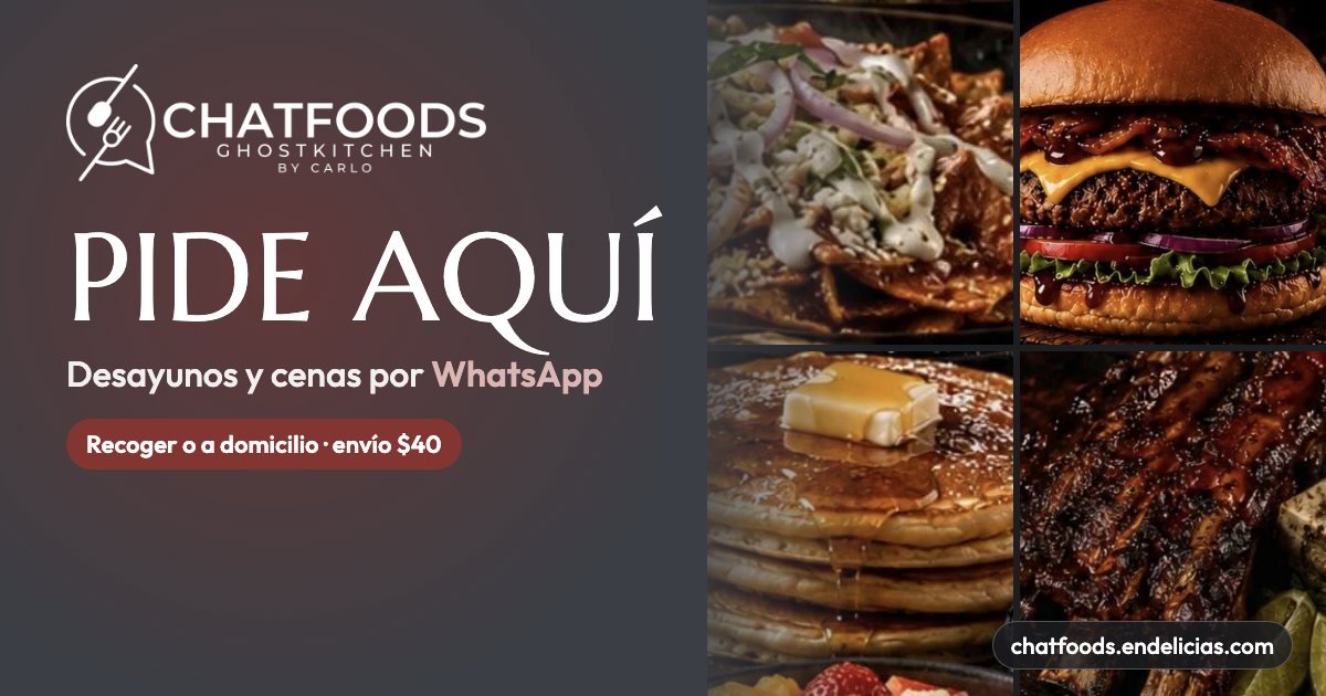Chatfoods: desayunos, cenas y menú interactivo